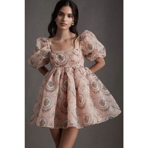 Anthropologie Dresses & Skirts - Anthropologie Selkie Rapunzel Puff Short-Sleeve Bubble Floral Mini Dress
